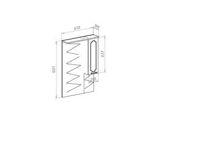 Зеркало-шкаф (65х100) Bellezza Стелла 4616010002017